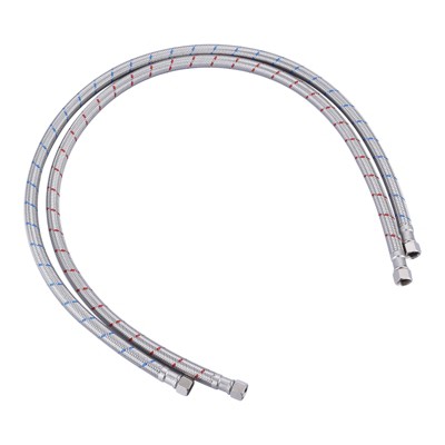 WOWOW 3/8 in. Compression x 3/8 in. Compression x 12 in. Braided Stainless Steel Faucet Connector