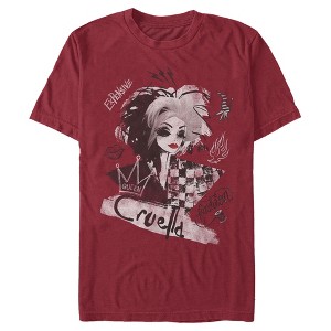 Men's Cruella Fashion Sketch T-Shirt - 1 of 4