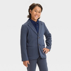 Boys' Knit Blazer - Cat & Jack™ Navy Blue - 1 of 3