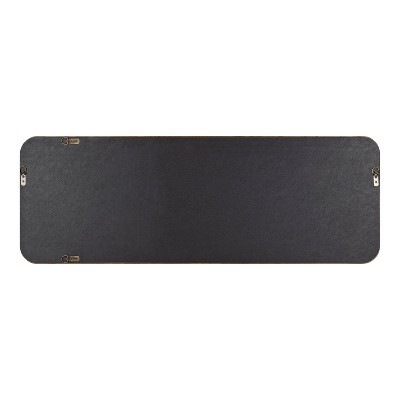 Walnut Brown Full Length Rectangular Wood Wall Mirror