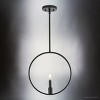 Urban Ambiance Luxury Modern Farmhouse Indoor Pendant,  15-1/2''H x 1-3/8"W x 15''D,  Matte Black Finish, UHP4487 - 4 of 4