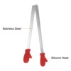 Unique Bargains Stainless Steel with Silicone Tips Food Tongs 8 Pcs - 4 of 4