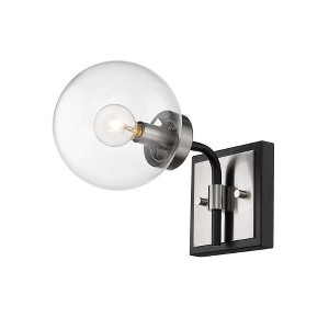 Z-Lite Parsons 1 - Light Wall Light in  Matte Black/Brushed Nickel - 1 of 2