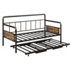 Daybed with Trundle,Twin Daybed with Pop Up Trundle Set,Metal Twin Bed Frame with Steel Slat Support - 3 of 4