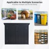 ORRD Outdoor Metal Garbage Bin Shed for 2 Trash Cans, Upgraded Black Galvanized Steel Storage for Yard or Garden - 4 of 4