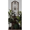 17" x 19" Wood Scroll Distressed Door Inspired Ornamental Wall Decor with Metal Wire Details Brown - Olivia & May - 2 of 4