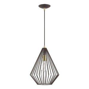 Livex Lighting Linz 1 - Light Pendant in  Bronze/Antique Brass - 1 of 2
