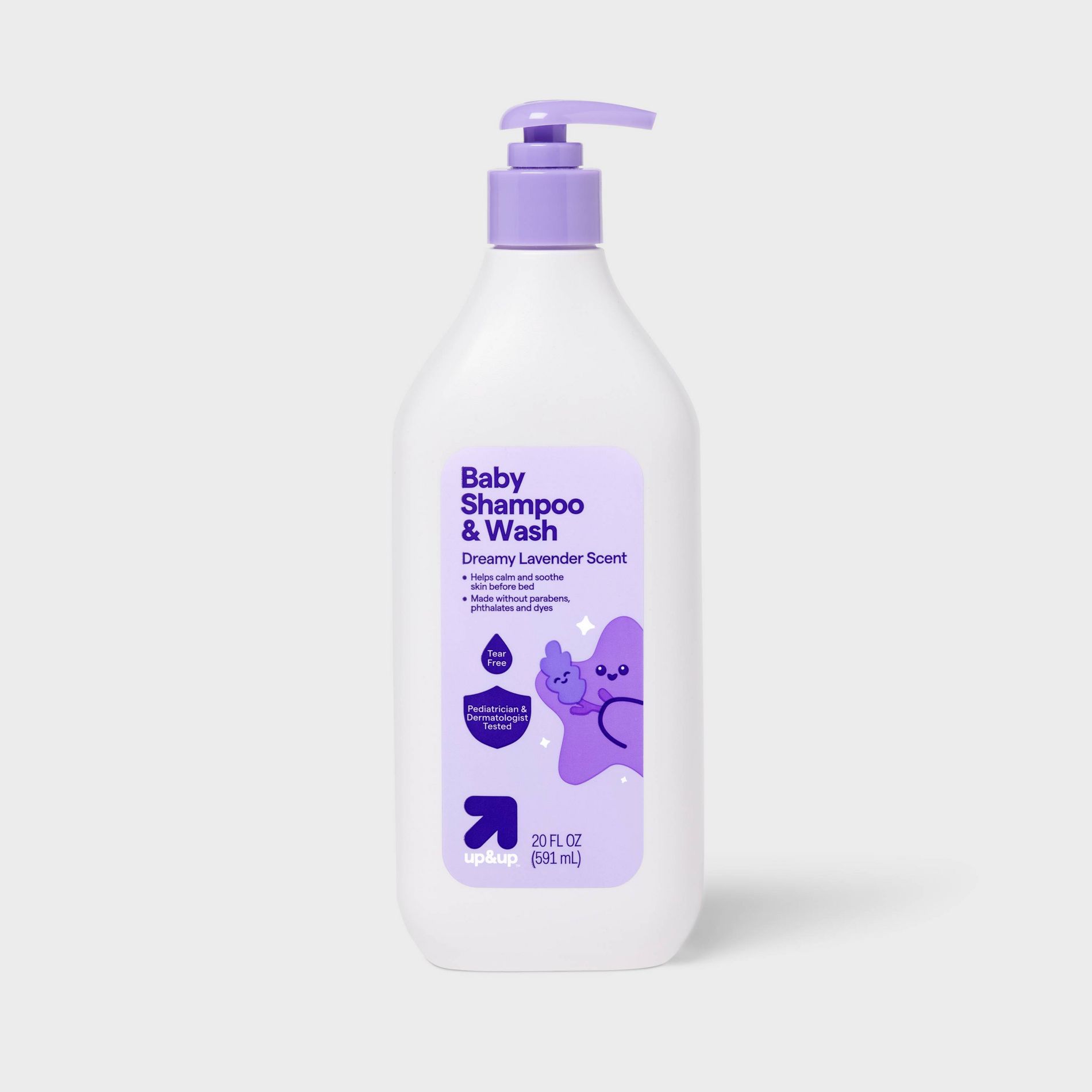 Nighttime Baby Wash and Shampoo - 20 fl oz - up&up™: Paraben-Free, Lavender Scent, Plastic Pump, Liquid