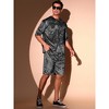 INSPIRE CHIC Men's Summer Short Sleeve Party Velour T-Shirt & Shorts Velvet Set - 2 of 4
