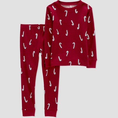 Carter's Just One You® Toddler Girls' 2pc Candy Canes Pajama Set - Red