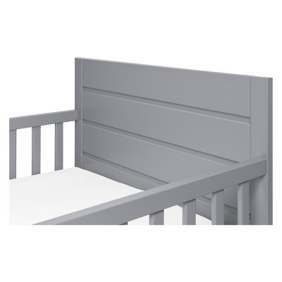 Gray Pine Wood Frame Toddler Platform Bed