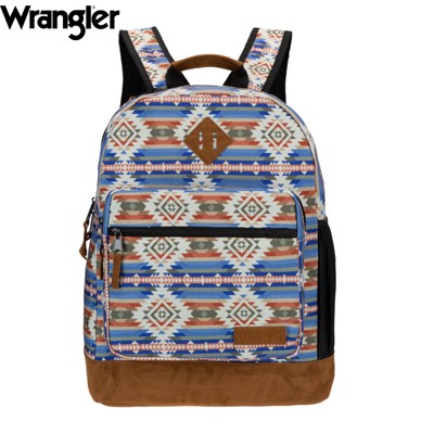 Wrangler Yellowstone 18.5" Backpack for Womens Mens Kids, Classic Logo Water Resistant Casual Daypack for Travel with Padded Laptop Notebook Sleeve