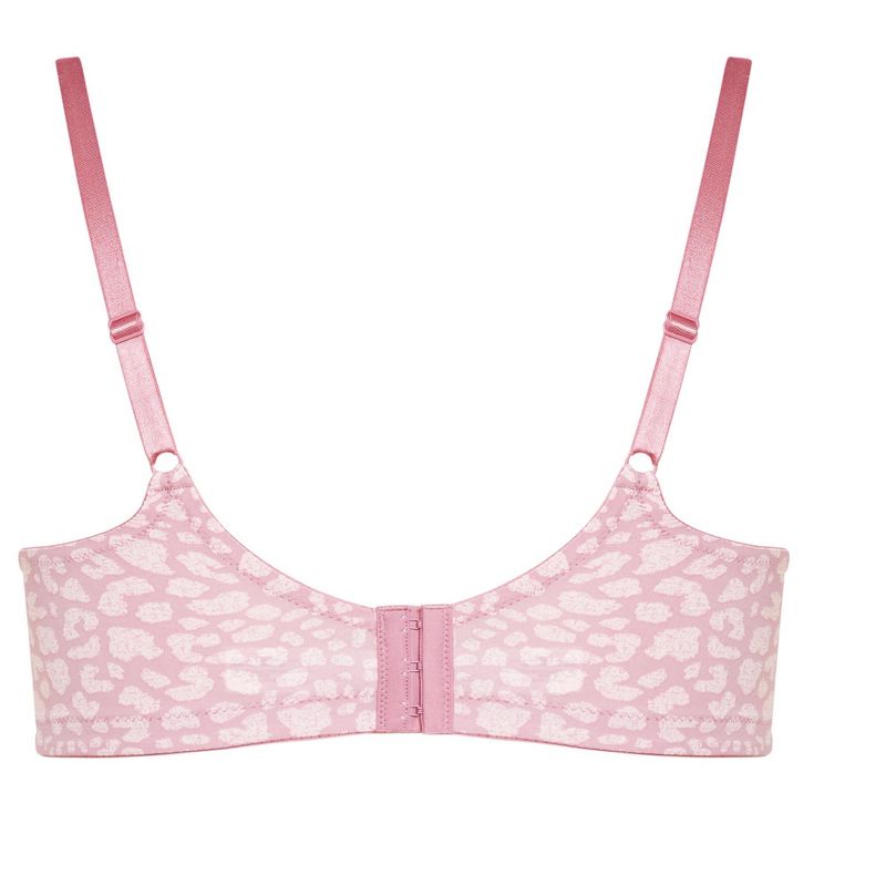 Women's Plus Size Soft Caress Print Bra - pink | AVENUE, 4 of 4