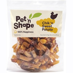 Pet 'n Shape Sweet Potato Chews Jerky Dog Treats - 1 Pound - 1 of 4