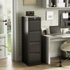 CuisinSmart 4-Drawer File Cabinet with Lock - Heavy Duty Metal Filing Cabinet for Letter/Legal/A4/F4 Documents, Requires Assembly, Black - 2 of 4