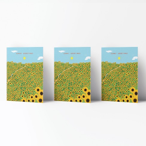 Everyday Greeting Card Pack (3ct) "Sunny Greetings Sunflowers" by Ramus & Co - image 1 of 4