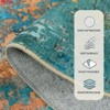 Itopfox Modern Abstract Washable Area Rug, Stain Resistant Non Slip Soft Indoor Carpet for Living Room Bedroom Dining Office Decor - 4 of 4
