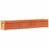 vidaXL Garden Planter Wax Brown 70.9"x12.2"x12.2" Solid Wood Pine - 2 of 4
