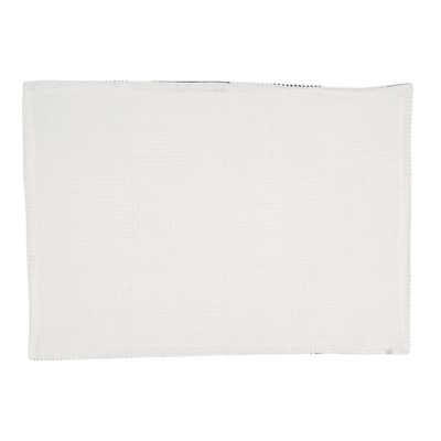 Black and White Striped Cotton Placemats, Set of 4