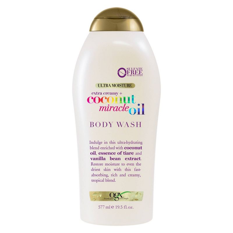 OGX Extra Creamy + Coconut Miracle Oil Ultra Moisture Body Wash - 19.5 fl oz, 2 of 6