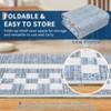 2x6FT Modern Washable Area Rug for Living Room, Bordered Print Floor Rug with Non Slip Backing, Low Pile Stain Resistant Indoor Carpet for Dorm - 4 of 4
