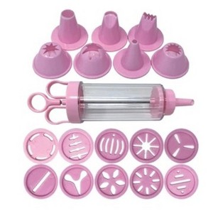 Handy Housewares 19pc Cookie & Cake Decorating Set - Includes Frosting Syringe, Cookie Stencil Caps and Decorating Tips - Random Color - 1 of 3