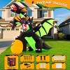 HOMDOX 8.5 × 4.3 × 7.6 FT Tall Giant Halloween Inflatable 3-Headed Dragon with Pumpkin Decoration, Built-in Flashing LEDs Glowing Eyes Easy Setup - 3 of 4