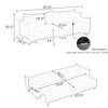 SKRAN Corduroy Fabric Convertible Sofa - Multifunctional Furniture with Two Throw Pillows for Living Rooms & Versatile Spaces - 3 of 4