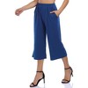 Whizmax Women's Elastic Waist Solid Palazzo Casual Wide Leg Pants with Pockets - 4 of 4