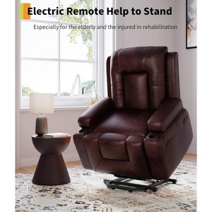 Oversized Power Lift Recliner Chair, Home Theater Seating with Lumbar Support, Adjustable Back and Legs, Elderly Power Recliner Chair for Living Room - 1 of 4
