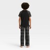 Boys' Short Sleeve T-Shirt and Plaid Fleece Pants Pajama Set - Cat & Jack™ - 2 of 4
