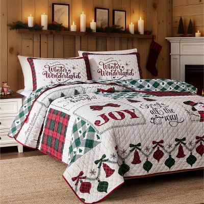 Avanti Linens Patchwork Plaid Twin Quilt Set