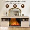Kismile 59" Electric Fireplace TV Stand, Electric Fireplace with Mantel with Remote Control Feature 750w/1500w Settings - 3 of 4