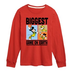 Boys' - Disney - Biggest Game On Earth Long Sleeve Graphic T-Shirt - 1 of 4