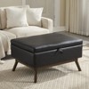 FONTOI Storage Bench, Compact Storage Organizer Coffee Table Suitable for Entryway Bedroom Living Room, Black PU, 23.23"*17.72"*31.5" - 2 of 4