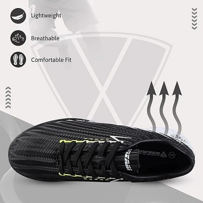 Vizari Men's Tesoro Turf Outdoor Soccer Shoes | for Teens and Adults - Black/White,6.5 — фото 2