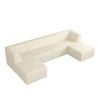 130.32" Modern Minimalist Corduroy U-Shape Modular Sectional Sofa, No Assembly Needed, 6-piece Free Combination Sofa - 3 of 4