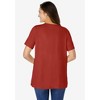 Woman Within Plus Size Eyelet Henley Tee - 3 of 4
