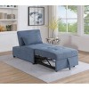 NicBex Convertible Sleeper Chair,Modern Folding Sofa Bed with Contemporary Style,Couches with Pillow for Living Room,Blue Gray - 2 of 4