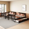 Lycvki Solid Wood Full over Full Bunk Bed with Twin Size Trundle and Ladder - 2 of 4