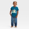 Toddler Boys' Short Sleeve Snowman Graphic T-Shirt - Cat & Jack™ Dark Teal Blue - image 4 of 4