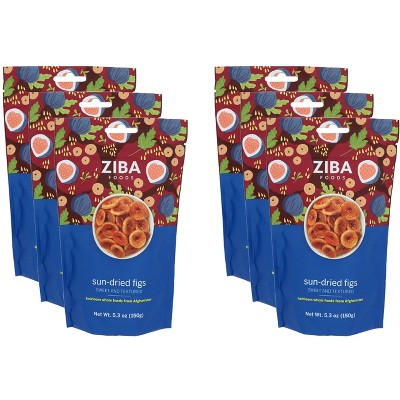 Ziba Foods Fruit Sun Dried Fig - Pack of 6 - 5.3 oz