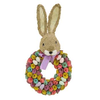National Tree Company 24" Artificial Hanging Wreath, Easter Collection