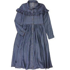 Free People Womens Solid Ruffle Midi Dress - 1 of 1