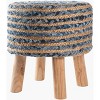 Mark & Day Hoogstraten 16"H x 16"W x 16"D Global Navy Ottoman - 3 of 4