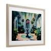 Stupell Industries Floral Fountain Courtyard Framed Print Under Glass Art - 2 of 4