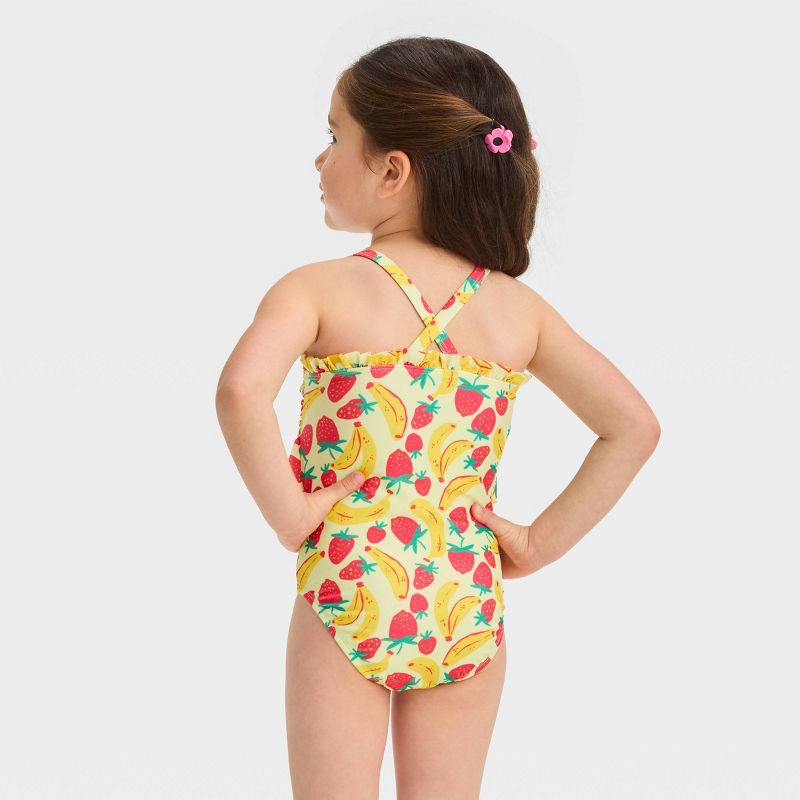 Toddler Girls' Smocked One Piece Swimsuit - Cat & Jack™, 4 of 7