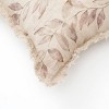 Anybear 18x18 Brown Linen Printed Fringed Cushion - 3 of 4