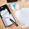 Impresa 12 Pack 4 Inch Paint Tray Pans with Liners for Rollers, Disposable, Ripped Deep, Small Plastic Paint Trays for Painting Walls (Black) - 4 of 4