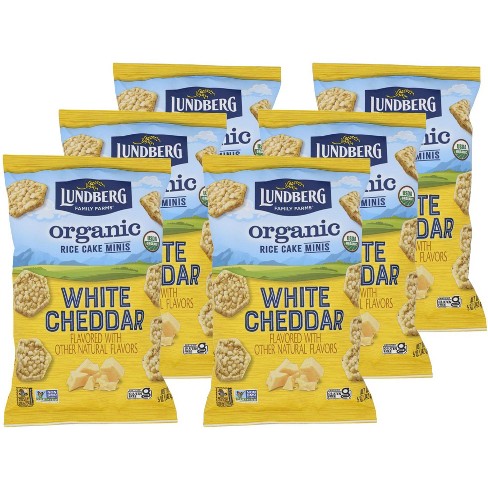 Lundberg Organic White Cheddar Rice Cake Minis - Case Of 6/5 Oz : Target
